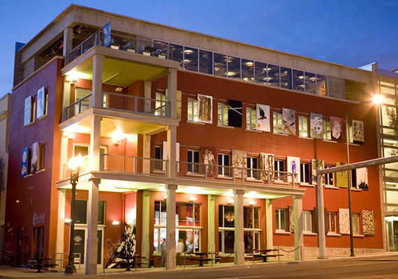 Precast concrete and cmu blocks, LEED platinum.  Design by FBD Architects.